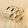 Fashion Round Stainless Steel Diamond Bangle
