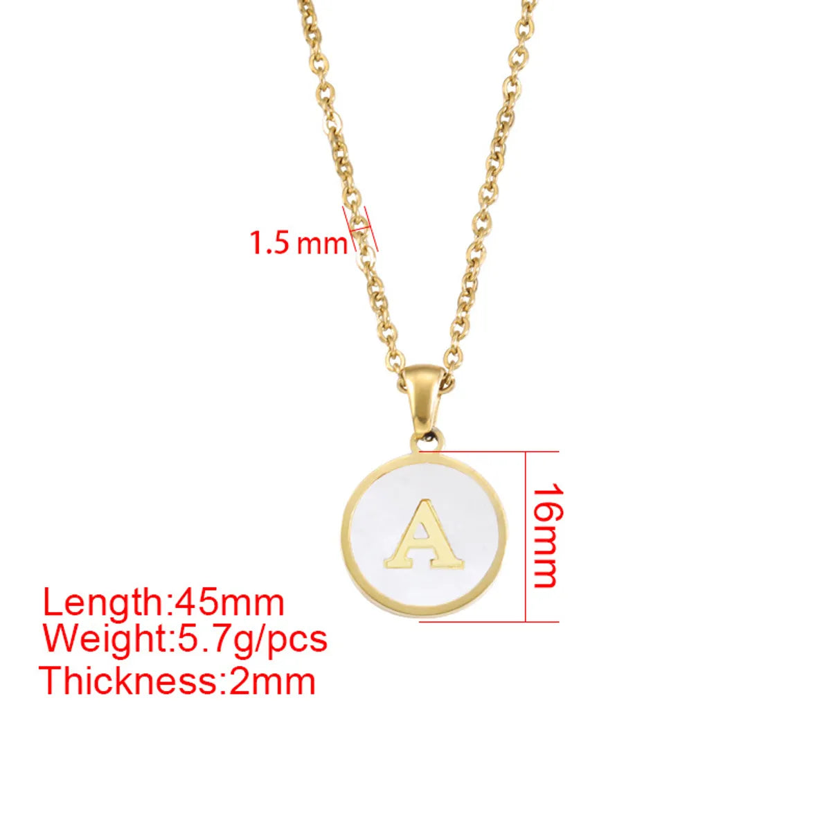 Fashion Round Stainless Steel Pendant Necklace