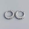 Fashion Round Sterling Silver Plating Earrings 1 Pair