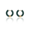 1 Pair Fashion Round 304 Stainless Steel 18K Gold Plated Hoop Earrings