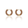 1 Pair Fashion Round 304 Stainless Steel 18K Gold Plated Hoop Earrings