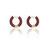 1 Pair Fashion Round 304 Stainless Steel 18K Gold Plated Hoop Earrings