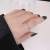 Fashion Round Titanium Steel Inlay Zircon Rings 1 Piece