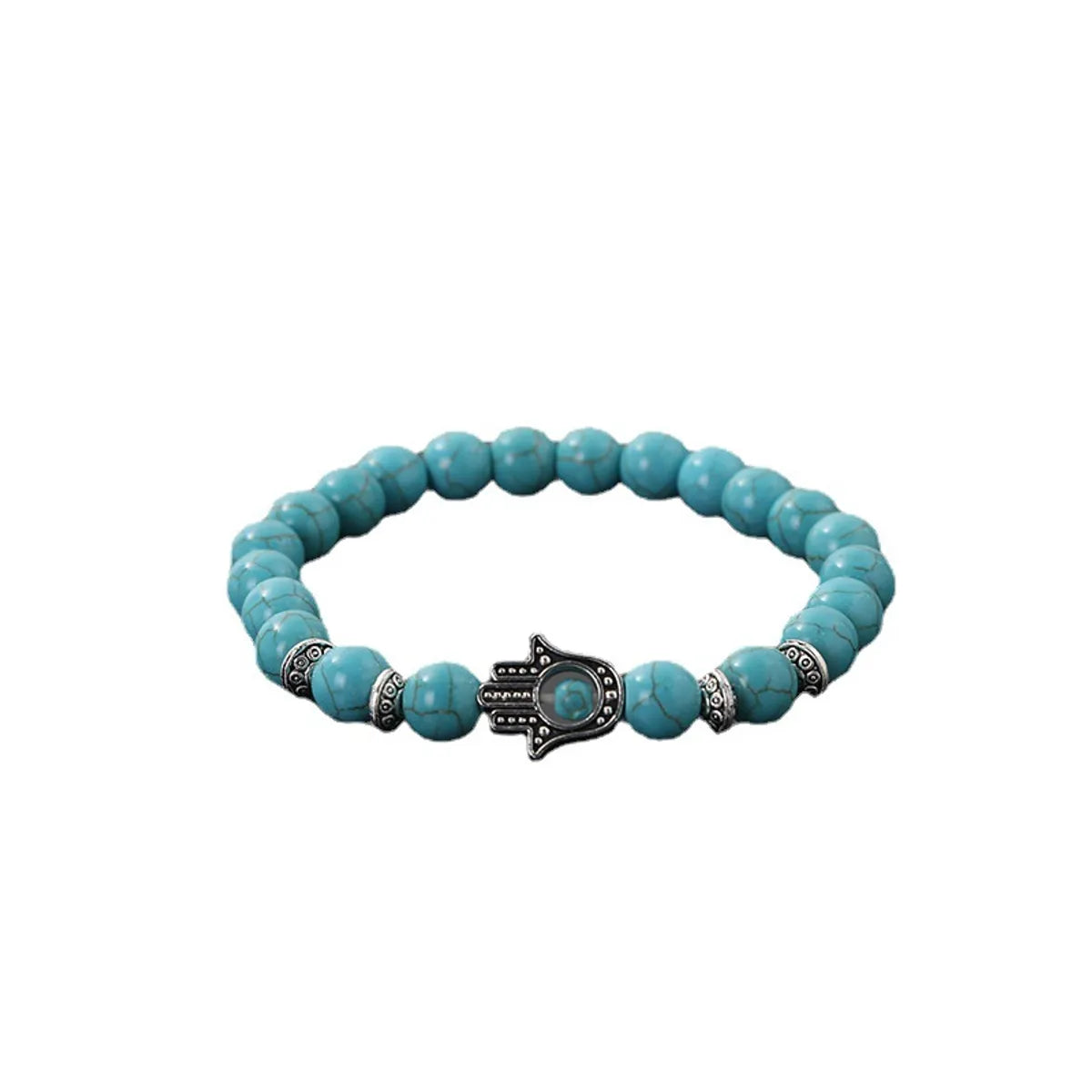 Fashion Round Turquoise Beaded Bracelets 1 Piece