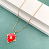 Fashion Round Water Droplets Stainless Steel Plating Inlay Artificial Gemstones Pendant Necklace 1 Piece