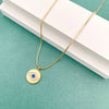 Fashion Round Water Droplets Stainless Steel Plating Inlay Artificial Gemstones Pendant Necklace 1 Piece