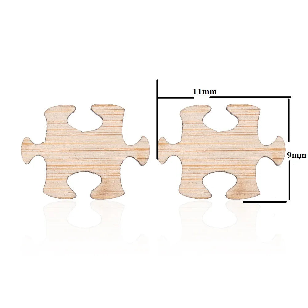 Fashion Round Wood Women'S Ear Studs 1 Pair