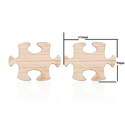 Fashion Round Wood Women'S Ear Studs 1 Pair