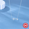 Fashion S925 Sterling Silver Cross Zircon Ochain Clavicle Chain Necklace With Diamond Treatment And Geometric Design