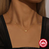 Fashion S925 Sterling Silver Overlapping Collarbone Necklace With Geometric Design And Zircon Treatment For Women