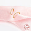 Fashion S925 Sterling Silver Piercer Micro Set Zircon Nose Ring Cartilage Earrings With Geometric Design And Inlaid Zircon Process