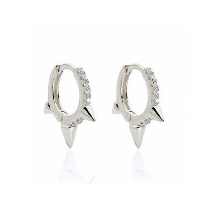 Fashion S925 Silver Geometric Rhinestone Earrings