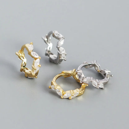 Fashion Geometric Plating Gem Earrings