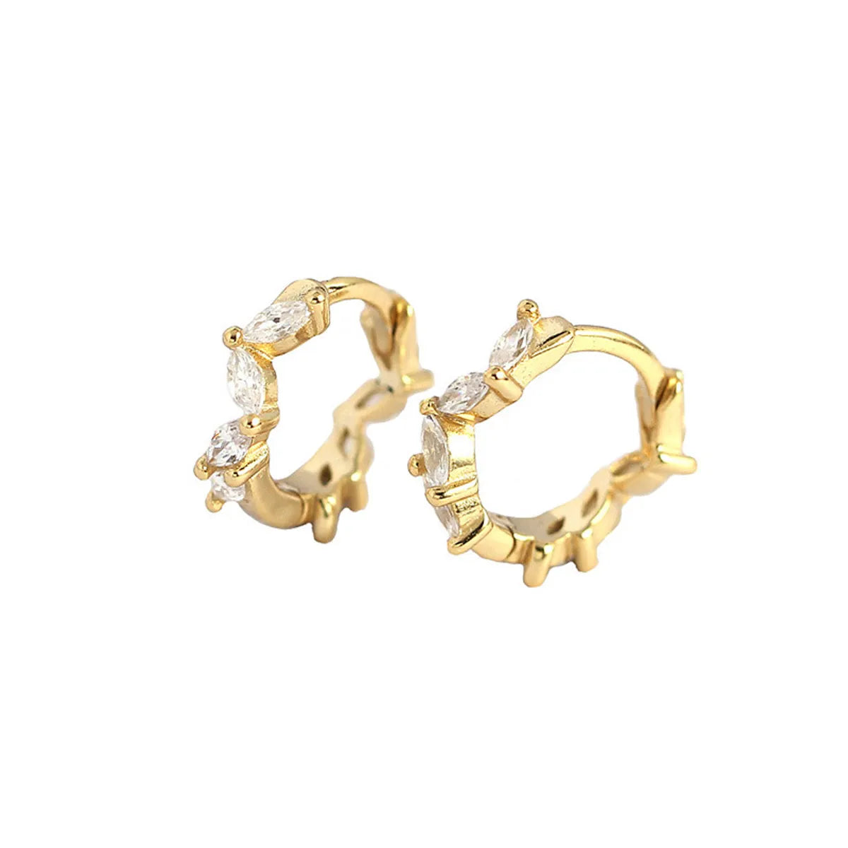 Fashion Geometric Plating Gem Earrings