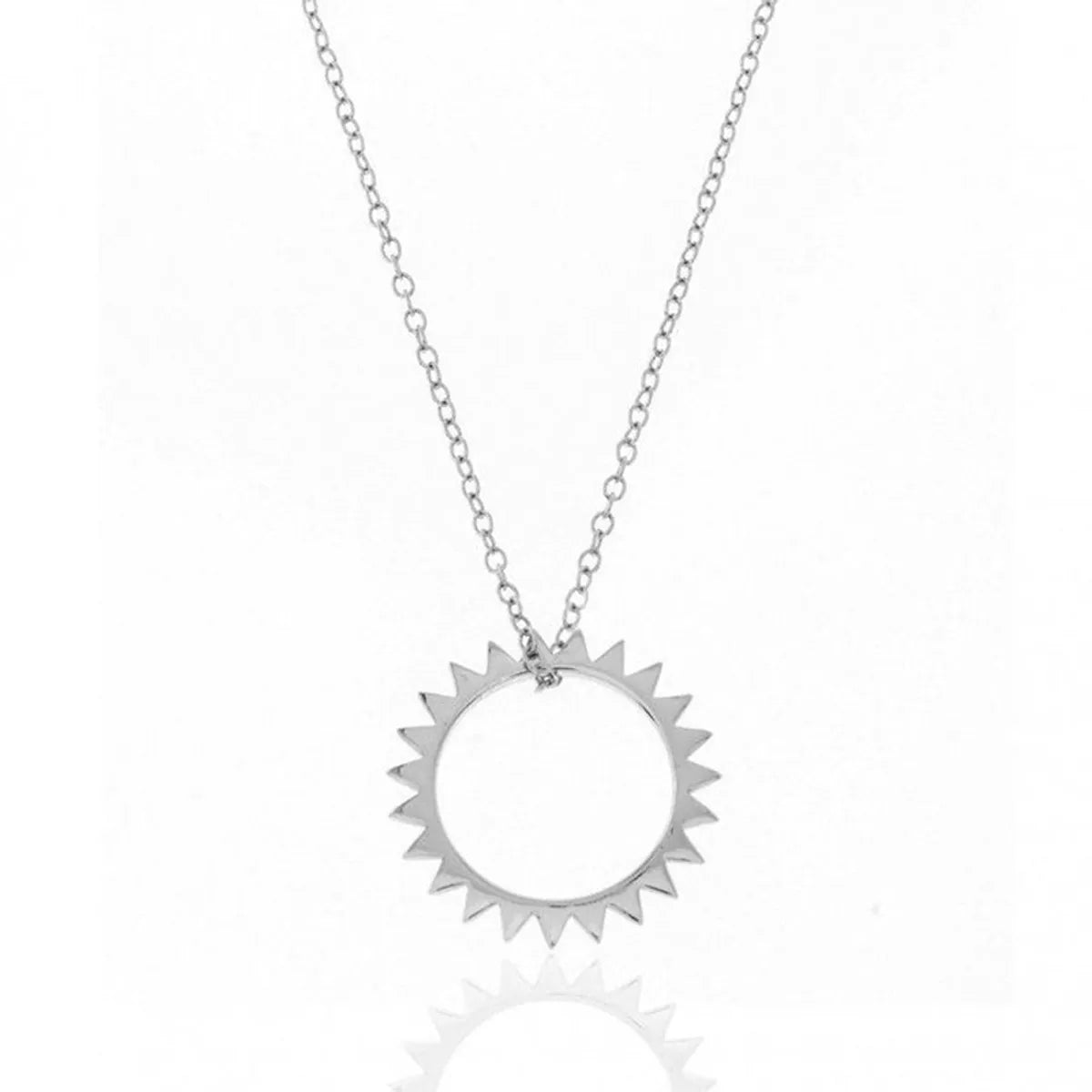 Fashion S925 Silver Sun Copper Pendant Necklace