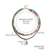 Fashion Santa Claus Beaded Alloy Plating Women'S Bracelets Necklace 1 Piece