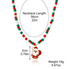 Fashion Santa Claus Beaded Alloy Plating Women'S Bracelets Necklace 1 Piece