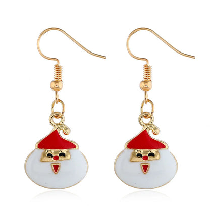 Fashion Santa Claus Christmas Socks Bell Alloy Pearl Inlay Rhinestones Women'S Drop Earrings 1 Pair