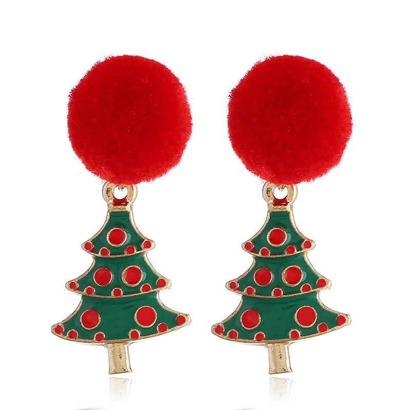 Fashion Santa Claus Christmas Socks Bell Alloy Pearl Inlay Rhinestones Women'S Drop Earrings 1 Pair