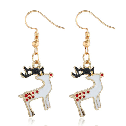 Fashion Santa Claus Christmas Socks Bell Alloy Pearl Inlay Rhinestones Women'S Drop Earrings 1 Pair