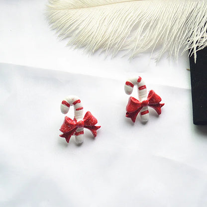 Fashion Santa Claus Elk Resin Women'S Ear Studs 1 Pair