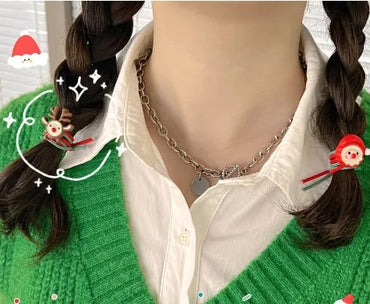 Fashion Santa Claus Gingerbread Snowman Elastic String Handmade Hair Tie 1 Piece