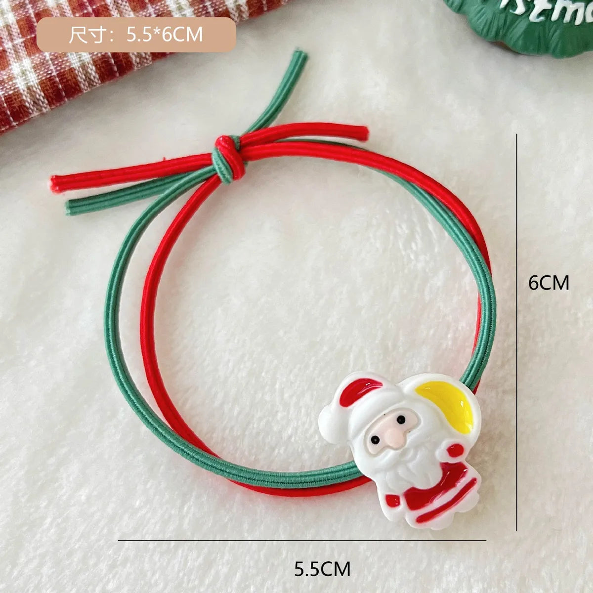 Fashion Santa Claus Gingerbread Snowman Elastic String Handmade Hair Tie 1 Piece