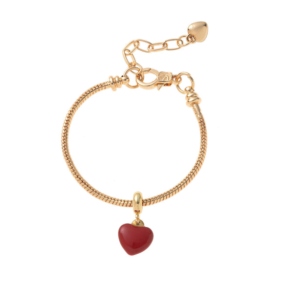 Fashion Sense Little Fresh Strawberry Cherry Fruit Series Brass Bracelet With Pendant Electroplated