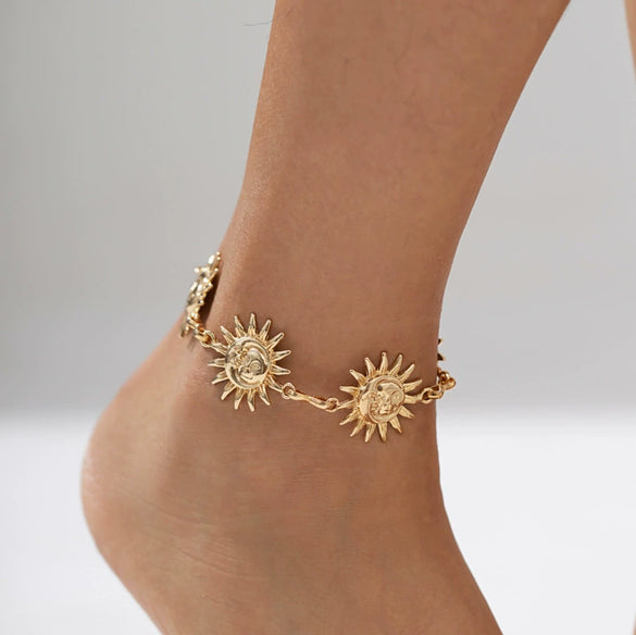 Fashion Sexy Metal Sunflower Waist Chain Body Chain For Female Retro Style Iron Chain Alloy