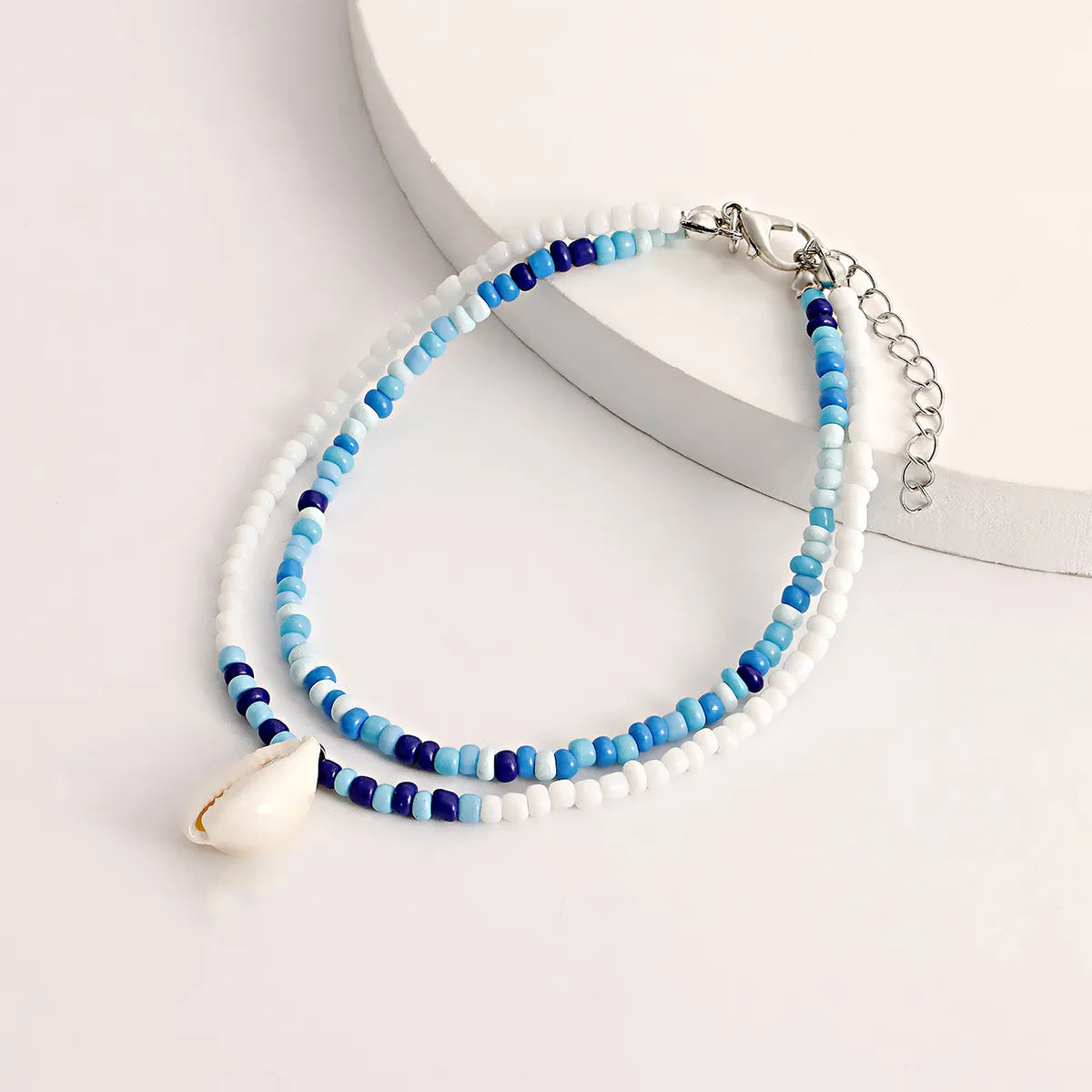 Fashion Shell Alloy Beaded Anklet