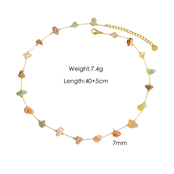 Fashion Shell Flower Multipendant Stainless Steel And Titanium Steel Necklace With Geometric Pattern And Electroplating For Women
