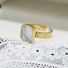 Fashion Shell Star Titanium Steel Simple Fashion Opening Ring