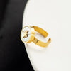 Fashion Shell Star Titanium Steel Simple Fashion Opening Ring