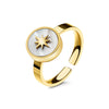 Fashion Shell Star Titanium Steel Simple Fashion Opening Ring