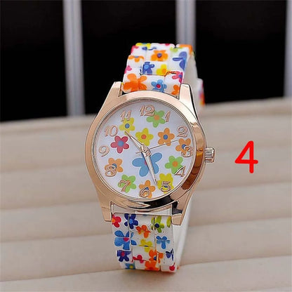 Stainless Steel Alloy Silica Gel Women'S Watches