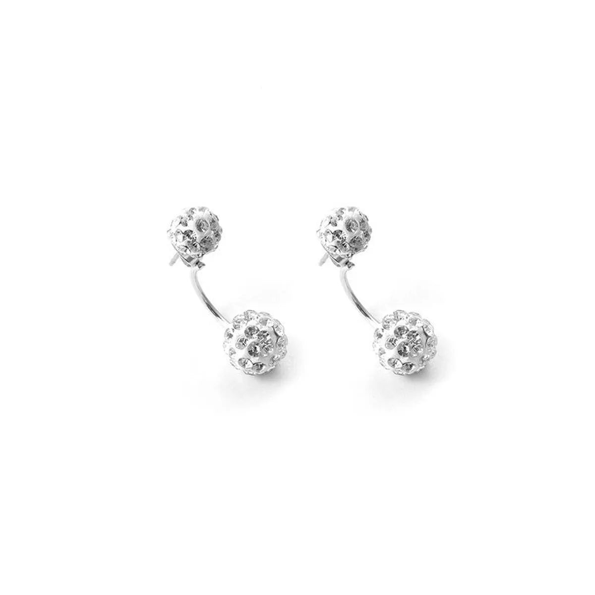 Fashion Alloy Imitated Crystal Ball Stud Earrings Nhdp148370