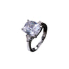 Fashion Silver Tone Metal Oval Geometric Ring With Electroplated Natural Style For Engagement Banquet Jewelry