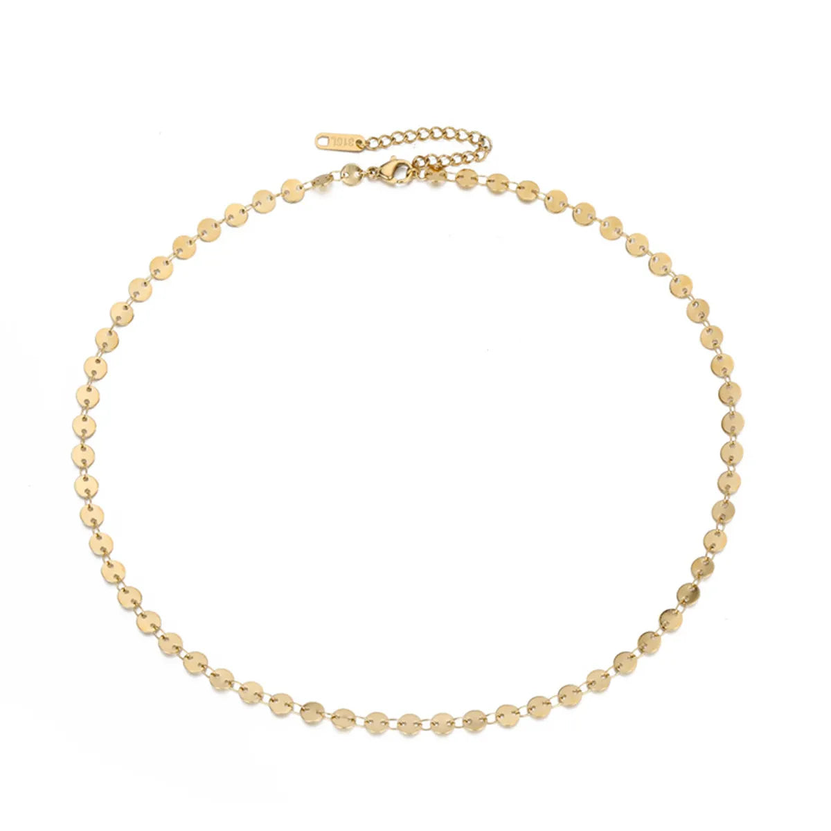 Fashion Simple 316l Titanium Steel Chain Gold-plated Clavicle Chain Necklace For Women