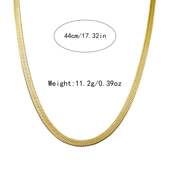 Fashion Simple Allmatch Stainless Steel Chain Necklace With Electroplating For Women