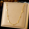 Fashion Simple Allmatch Stainless Steel O Word Chain Necklace With Star Pendant And Electroplating Design