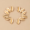 Fashion Simple Alloy Petal Earrings Geometric Irregular Flower Shape Electroplated Personality Earrings For Women