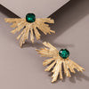 Fashion Simple Alloy Petal Earrings Geometric Irregular Flower Shape Electroplated Personality Earrings For Women