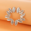 Fashion Simple Alloy Petal Earrings Geometric Irregular Flower Shape Electroplated Personality Earrings For Women