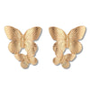 Fashion Simple Alloy Petal Earrings Geometric Irregular Flower Shape Electroplated Personality Earrings For Women