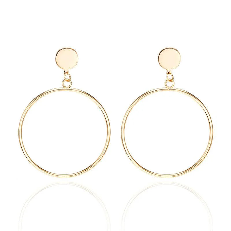 Fashion Simple Big Circle Alloy Earrings Nhpf145236