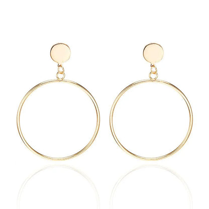 Fashion Simple Big Circle Alloy Earrings Nhpf145236