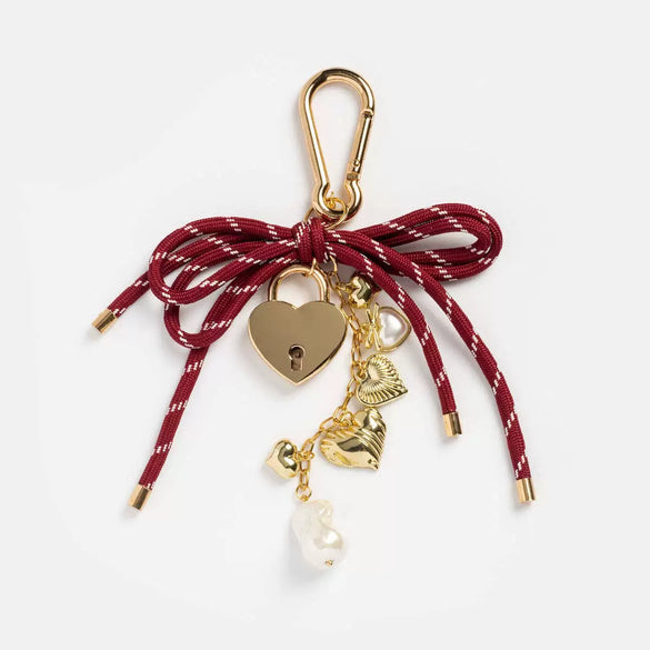 Fashion Simple Bow Bag Pendant Pvc Material Stripes Pattern Street Fashion Style For Women