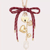 Fashion Simple Bow Bag Pendant Pvc Material Stripes Pattern Street Fashion Style For Women