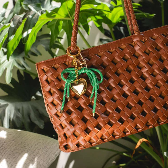 Fashion Simple Bow Bag Pendant Pvc Material Stripes Pattern Street Fashion Style For Women
