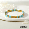 Fashion Simple Candy Color Teilar Beads Tila Bracelet Handmade Chain With Geometric Pattern Mixed Material